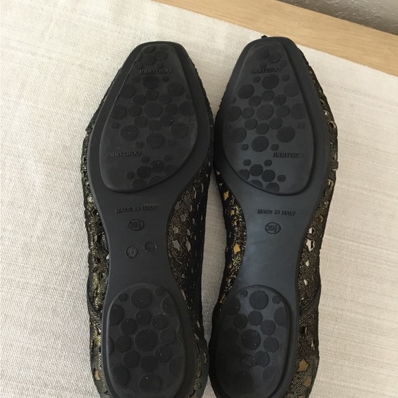 Jimmy Choo Napa Star Gold distress black size 39.5 - Picture 11 of 11